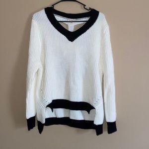 Open-Back Color Block Sweater